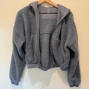 Girlfriend Collective Blue Sherpa Jacket